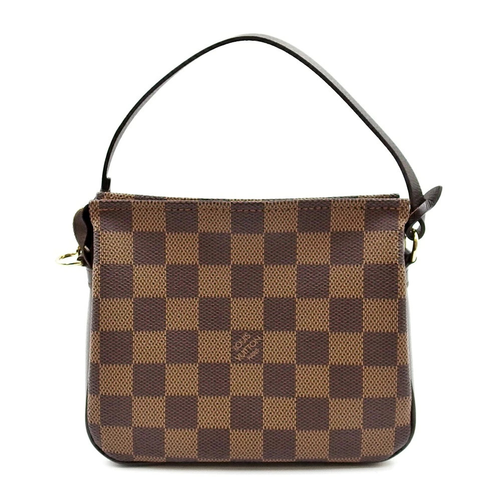 Louis Vuitton Trousse Makeup Accessory Clutch Damier Ebene Brown Bag